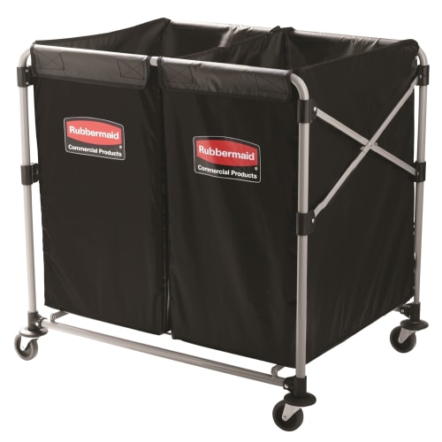 Rubbermaid 8 Bushel Collapsible X Cart, Multi Stream, Black